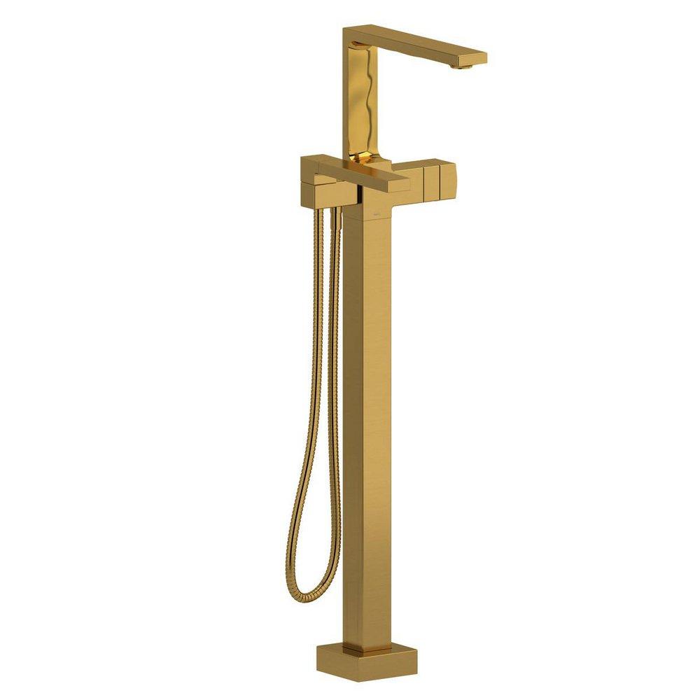 Riobel Brushed Gold Single Handle Knob Floor Mount Filler (Trim Only) 