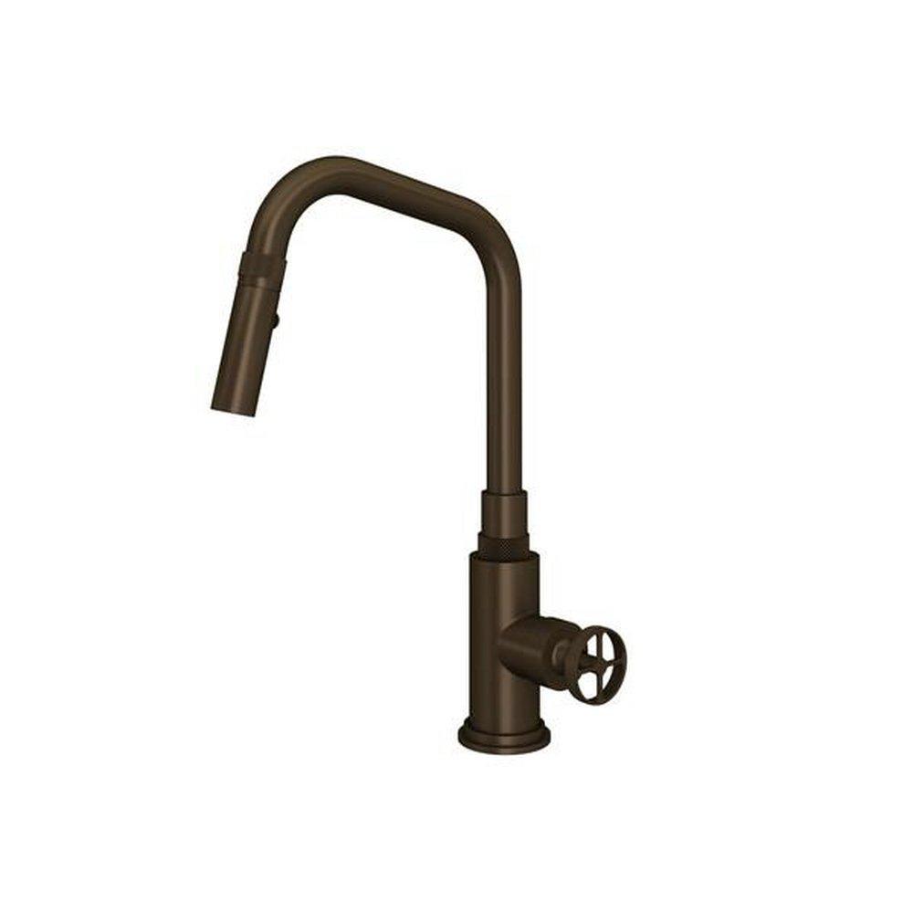 ROHL&reg; Tuscan Brass Pull Down Kitchen Faucet 