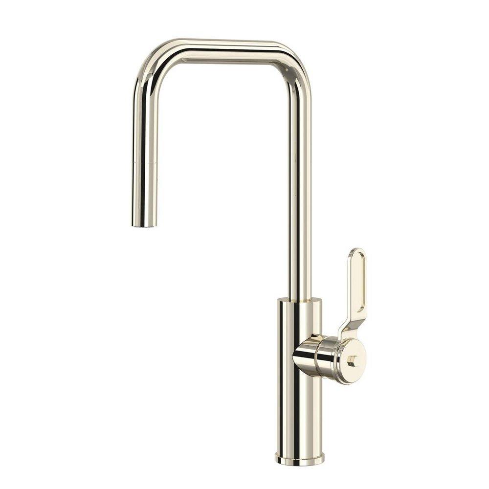 ROHL&reg; Polished Nickel Pull Down and Monoblock Kitchen Faucet 