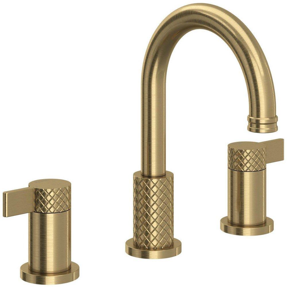 ROHL&reg; Antique Gold Two Handle Widespread Bathroom Sink Faucet 