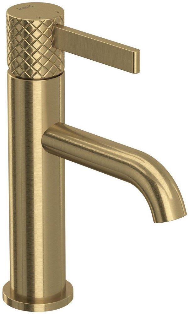 ROHL&reg; Antique Gold Single Handle Monoblock Bathroom Sink Faucet 
