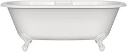 68-5/8 x 31-3/8 in. Freestanding Bathtub Center Drain in Standard White