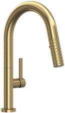Single Handle Pull Down Bar Faucet in Antique Gold