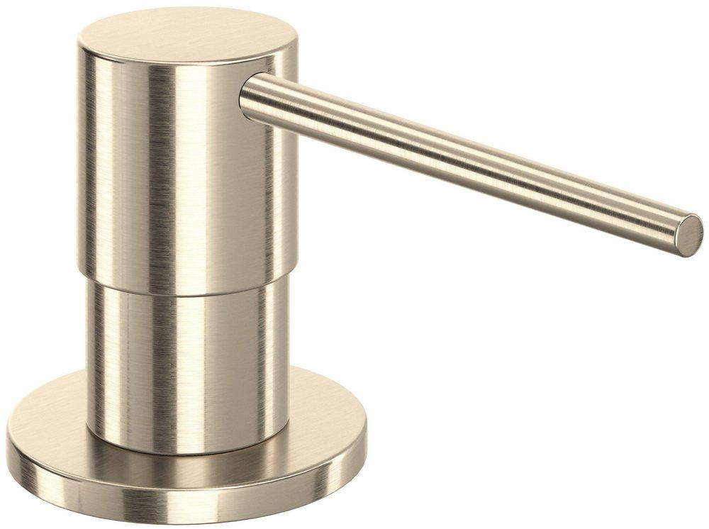 ROHL&reg; Satin Nickel 12 oz. Deck Mount Brass and Plastic Soap Dispenser 