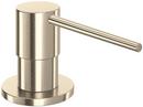 12 oz. Deck Mount Brass and Plastic Soap Dispenser in Satin Nickel