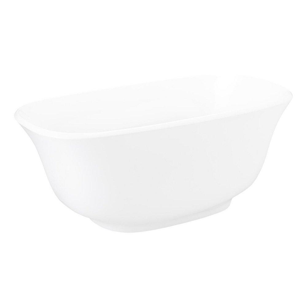 Signature Hardware White 67 x 31-1/4 in. Freestanding Bathtub with Center Drain 