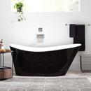 66-3/4 x 31-1/2 in. Freestanding Bathtub with End Drain in Black