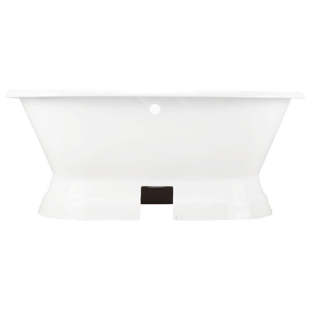 Signature Hardware White 66 x 31 in. Freestanding Bathtub with Offset Drain 
