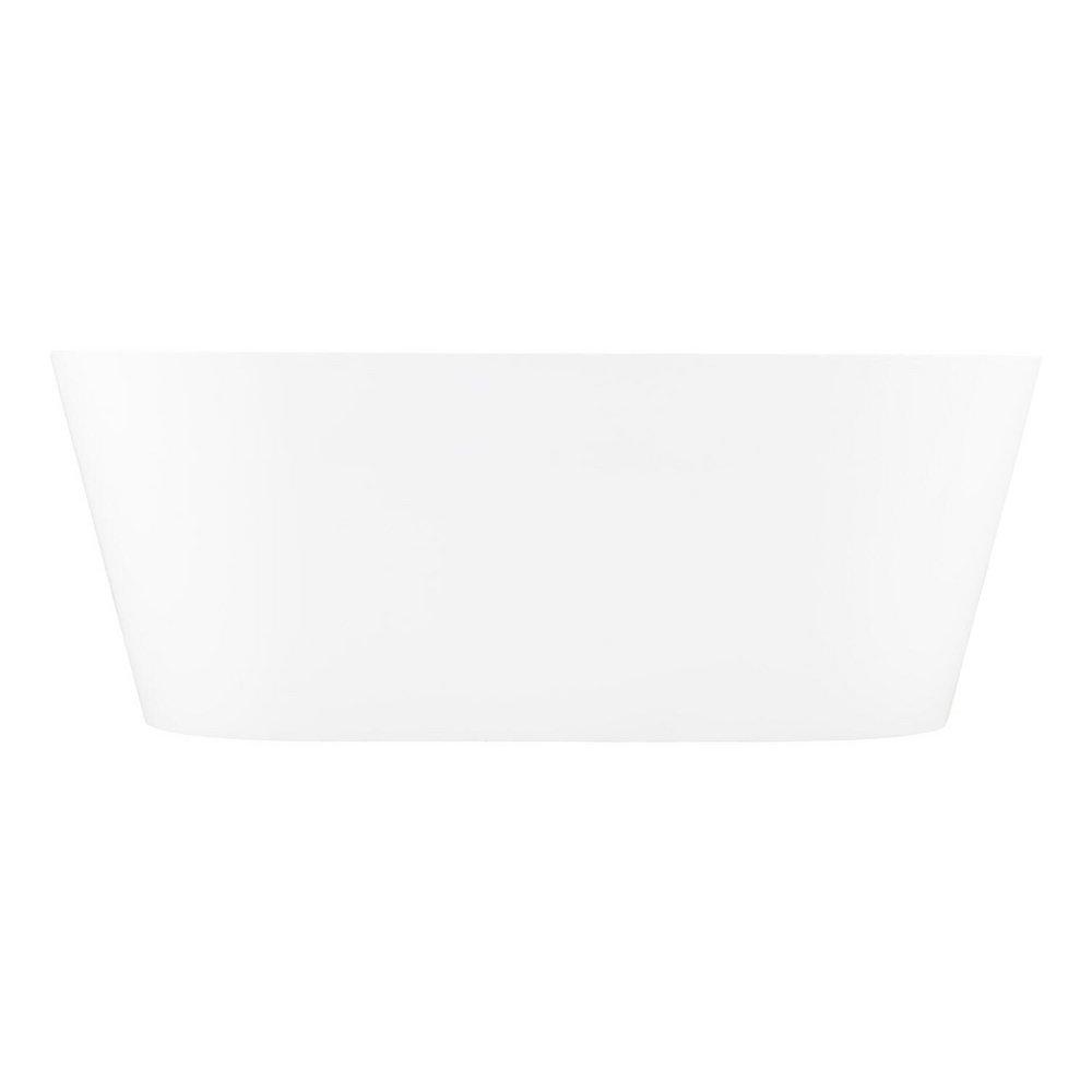Signature Hardware White 58-1/2 x 31-3/4 in. Freestanding Bathtub with Center Drain 
