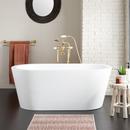 Signature Hardware White 58-1/2 x 31-3/4 in. Freestanding Bathtub with Center Drain 