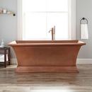 65-1/4 x 33-1/2 in. Freestanding Bathtub with Center Drain in Antique Copper Patina