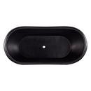 Signature Hardware Antique Black 71 x 33-3/4 in. Freestanding Bathtub with Center Drain 