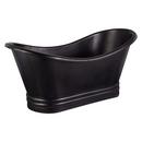 Signature Hardware Antique Black 71 x 33-3/4 in. Freestanding Bathtub with Center Drain 