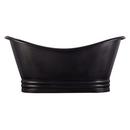 Signature Hardware Antique Black 71 x 33-3/4 in. Freestanding Bathtub with Center Drain 