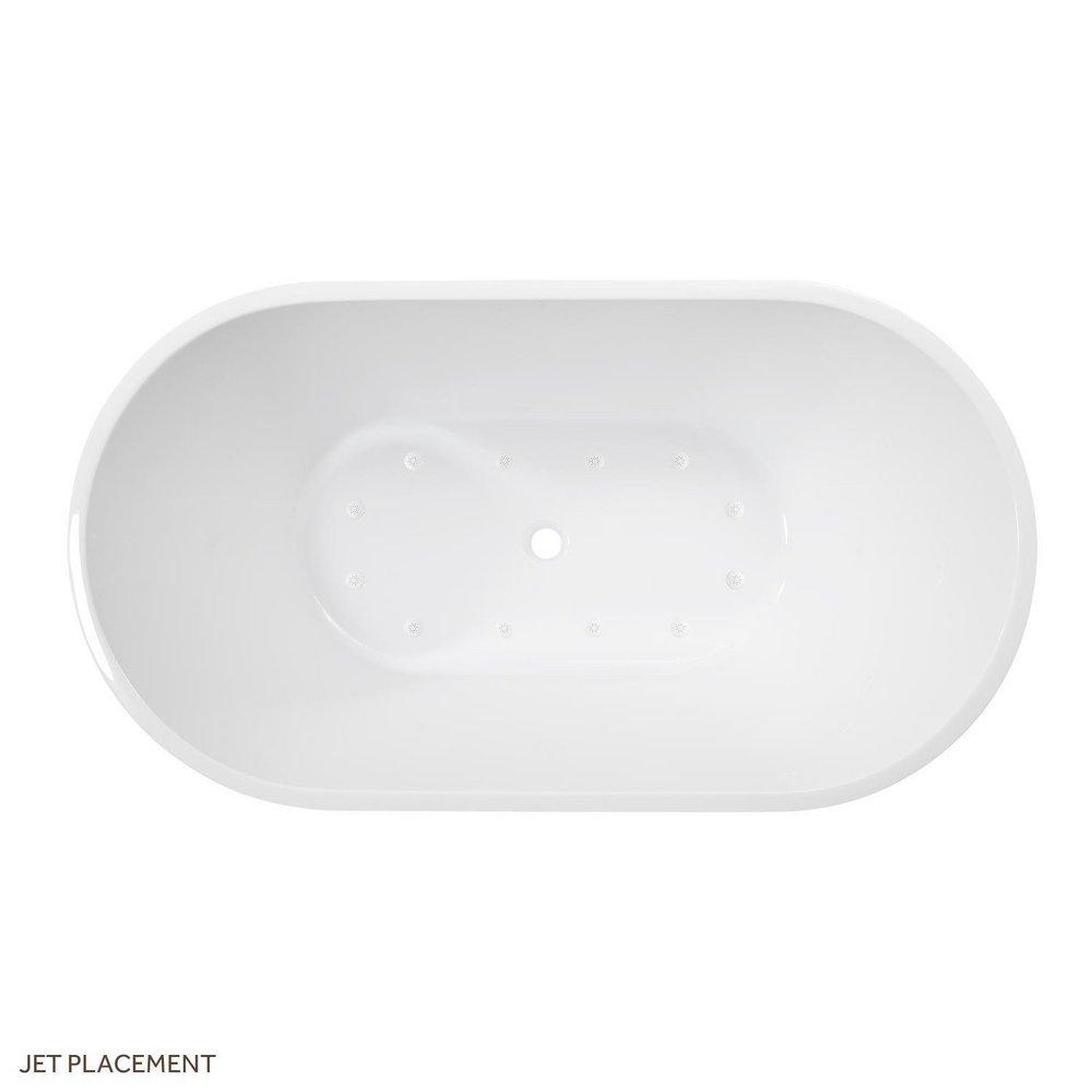 Signature Hardware White 67 x 32 in. Freestanding Bathtub with Center Drain 