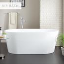 Signature Hardware White 67 x 32 in. Freestanding Bathtub with Center Drain 