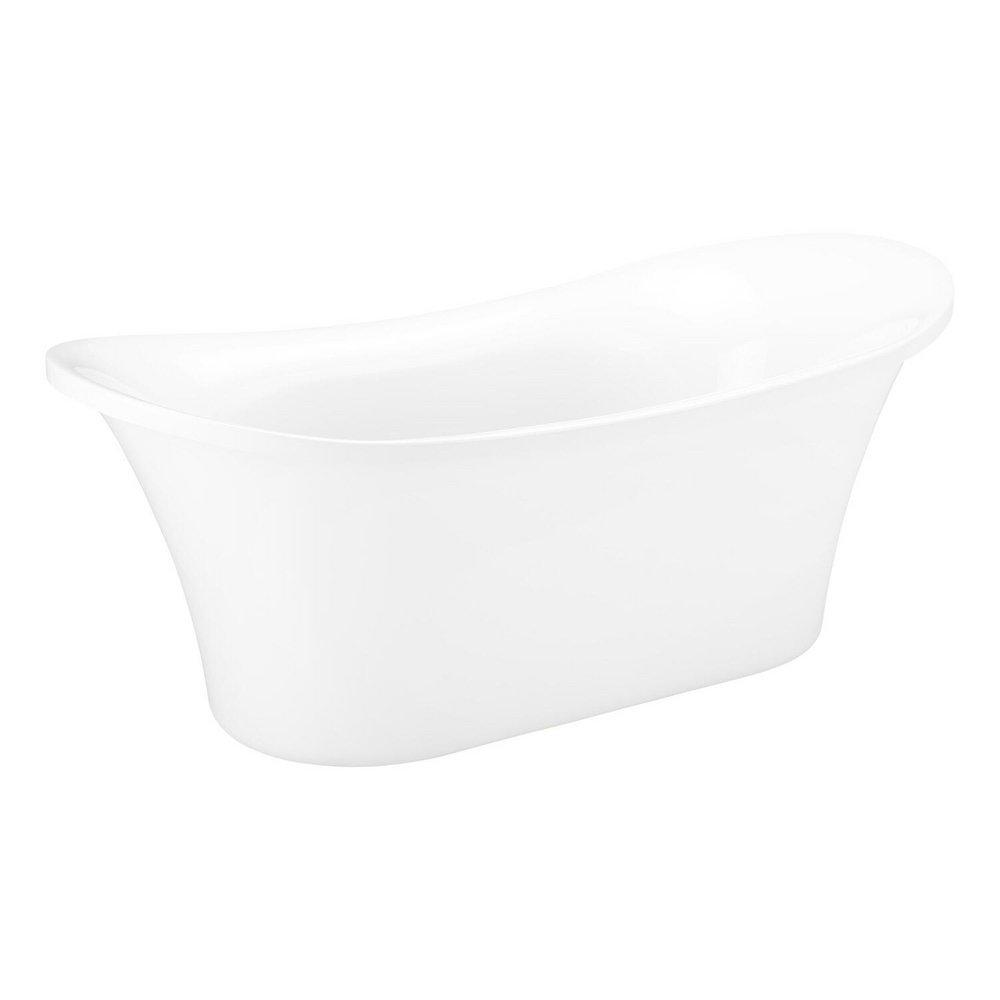 Signature Hardware White 67 x 31-1/4 in. Freestanding Bathtub with Center Drain 
