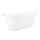 Signature Hardware White 67 x 31-1/4 in. Freestanding Bathtub with Center Drain 