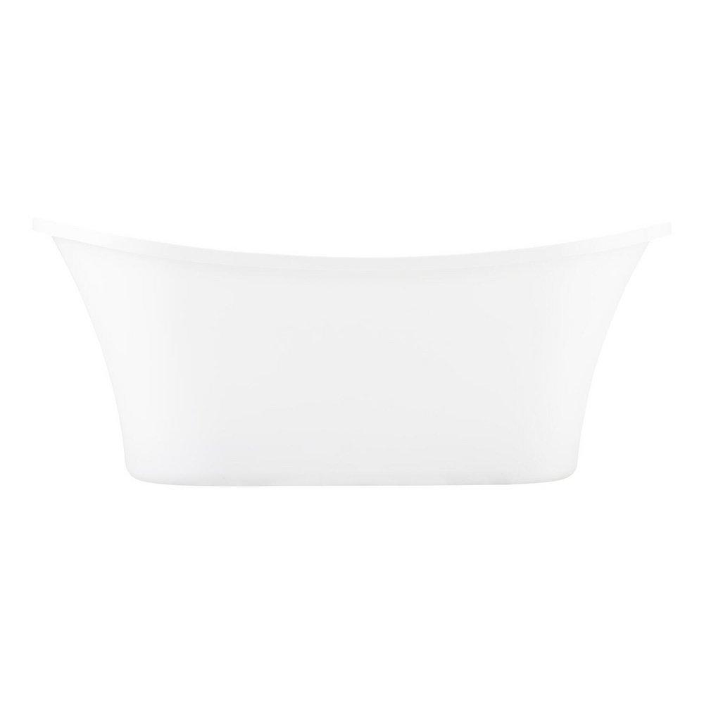 Signature Hardware White 67 x 31-1/4 in. Freestanding Bathtub with Center Drain 