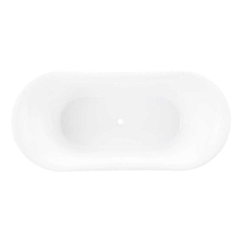 Signature Hardware White 67 x 31-1/4 in. Freestanding Bathtub with Center Drain 