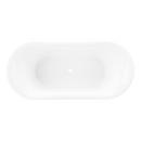 Signature Hardware White 67 x 31-1/4 in. Freestanding Bathtub with Center Drain 