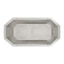 Signature Hardware Stainless Steel 66 x 34-1/2 in. Freestanding Bathtub with Center Drain 