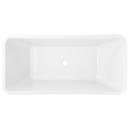 Signature Hardware White 53-1/4 x 25-1/4 in. Freestanding Bathtub with Center Drain 