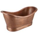 Signature Hardware Antique Copper Patina 72 x 33 in. Freestanding Bathtub with Center Drain 
