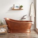 72 x 33 in. Freestanding Bathtub with Center Drain in Antique Copper Patina