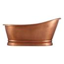 Signature Hardware Antique Copper Patina 59 x 31 in. Freestanding Bathtub with End Drain 