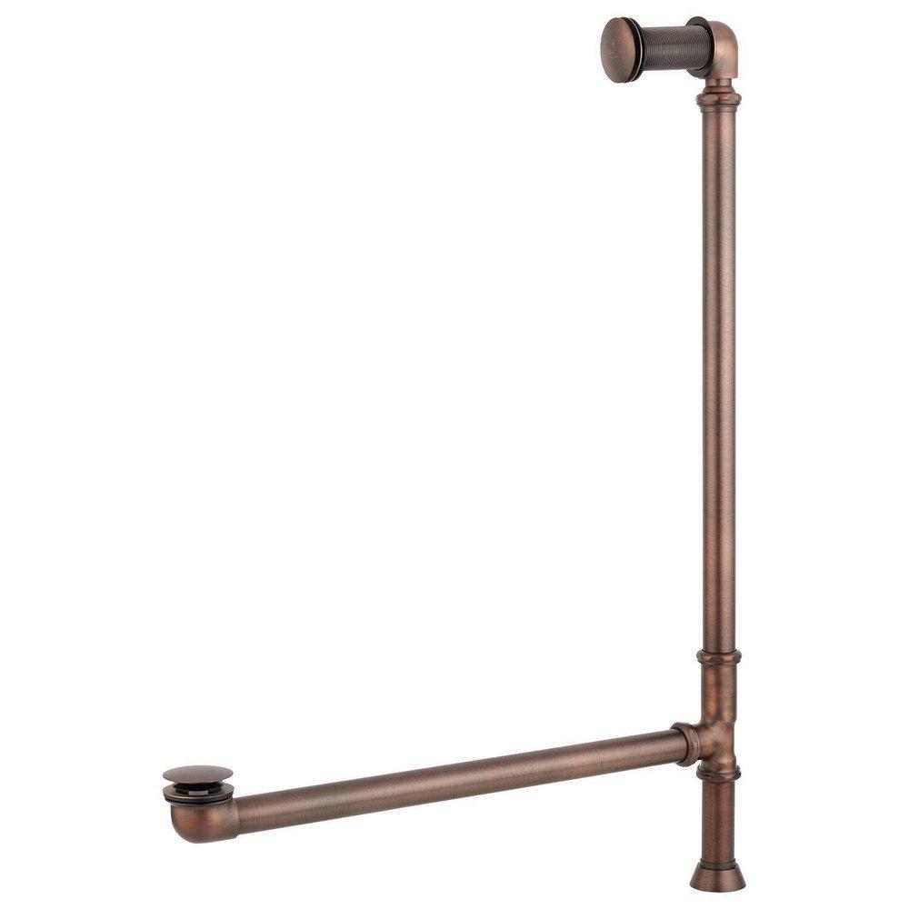 Signature Hardware Stainless Steel 66 x 34-1/2 in. Freestanding Bathtub with Center Drain 