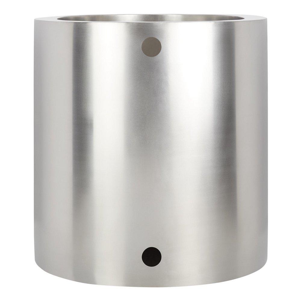 Signature Hardware Stainless Steel 48 x 33-1/2 in. Freestanding Bathtub with Center Drain 