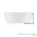 Signature Hardware Stainless Steel 48 x 33-1/2 in. Freestanding Bathtub with Center Drain 