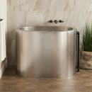 Signature Hardware Stainless Steel 48 x 33-1/2 in. Freestanding Bathtub with Center Drain 