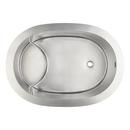 Signature Hardware Stainless Steel 48 x 33-1/2 in. Freestanding Bathtub with Center Drain 