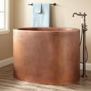 48 x 33-1/2 in. Freestanding Bathtub with End Drain in Antique Copper Patina