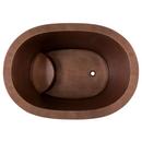 Signature Hardware Antique Copper Patina 48 x 33-1/2 in. Freestanding Bathtub with End Drain 