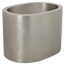 Signature Hardware Stainless Steel 48 x 33-1/2 in. Freestanding Bathtub with Center Drain 