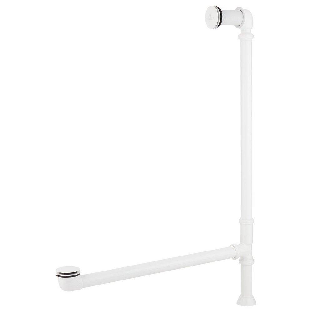 Signature Hardware Stainless Steel 48 x 33-1/2 in. Freestanding Bathtub with Center Drain 