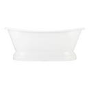 Signature Hardware White 71 x 31-1/4 in. Freestanding Bathtub with Offset Drain 