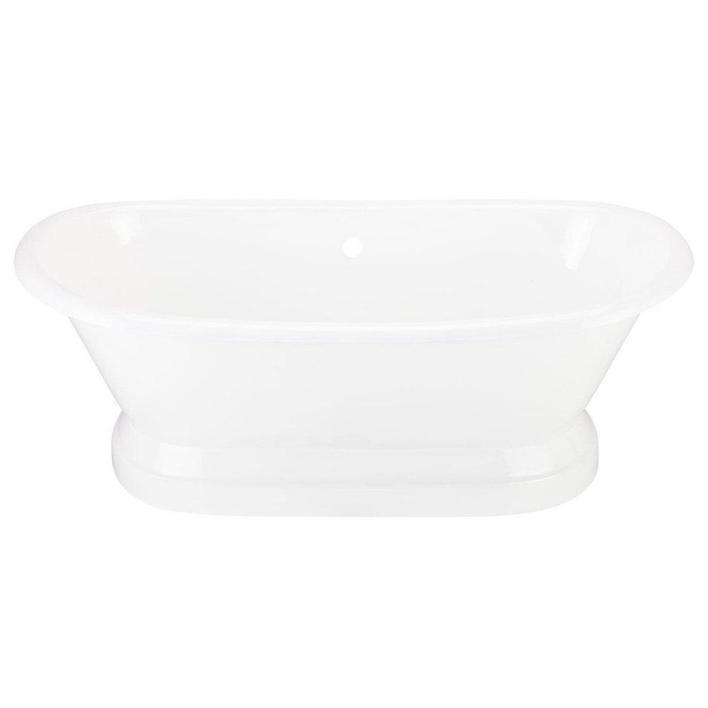 Signature Hardware White 71 x 31-1/4 in. Freestanding Bathtub with Offset Drain 