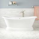 Signature Hardware White 71 x 31-1/4 in. Freestanding Bathtub with Offset Drain 