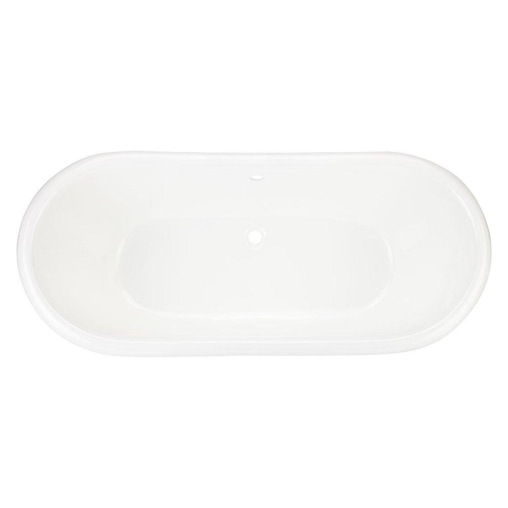 Signature Hardware White 71 x 31-1/4 in. Freestanding Bathtub with Offset Drain 