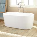 Signature Hardware White 51-1/4 x 25-3/4 in. Freestanding Bathtub with Offset Drain 