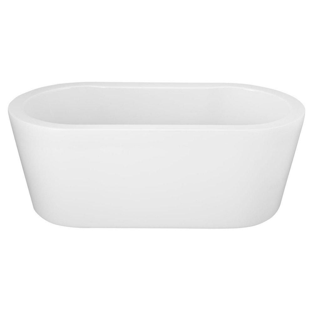 Signature Hardware White 51-1/4 x 25-3/4 in. Freestanding Bathtub with Offset Drain 