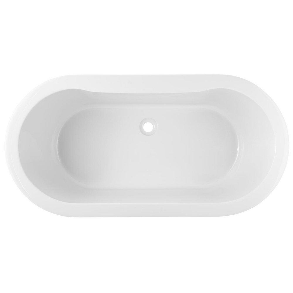 Signature Hardware White 51-1/4 x 25-3/4 in. Freestanding Bathtub with Offset Drain 