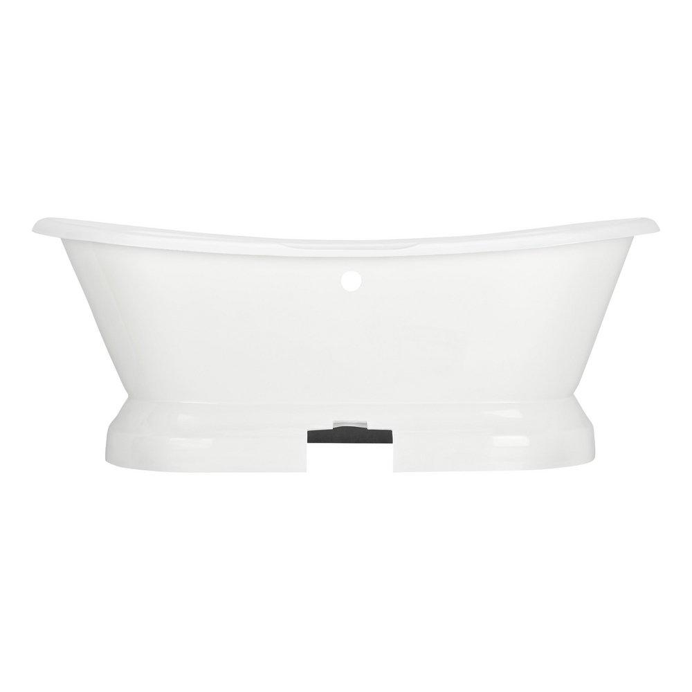 Signature Hardware White 71 x 31-1/4 in. Freestanding Bathtub with Offset Drain 