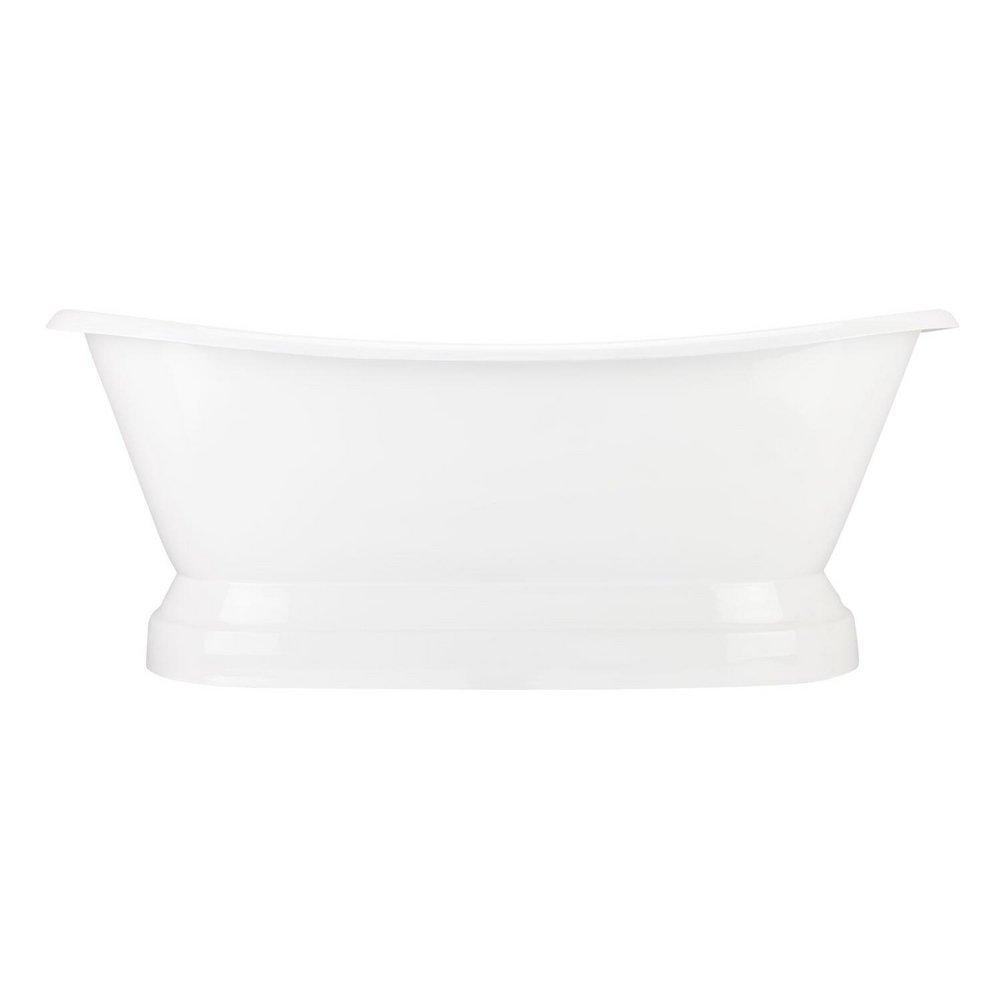 Signature Hardware White 71 x 31-1/4 in. Freestanding Bathtub with Offset Drain 