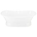 Signature Hardware White 71 x 31-1/4 in. Freestanding Bathtub with Offset Drain 