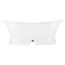 Signature Hardware White 71 x 31-1/4 in. Freestanding Bathtub with Offset Drain 